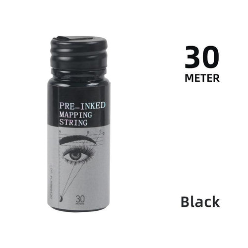 30m Bottled Pre-Inked Eyebrow Mapping String with Built-in Cutter - PMU Brow Thread
