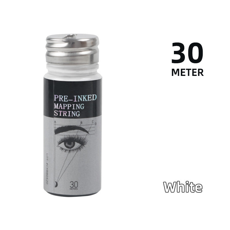 30m Bottled Pre-Inked Eyebrow Mapping String with Built-in Cutter - PMU Brow Thread