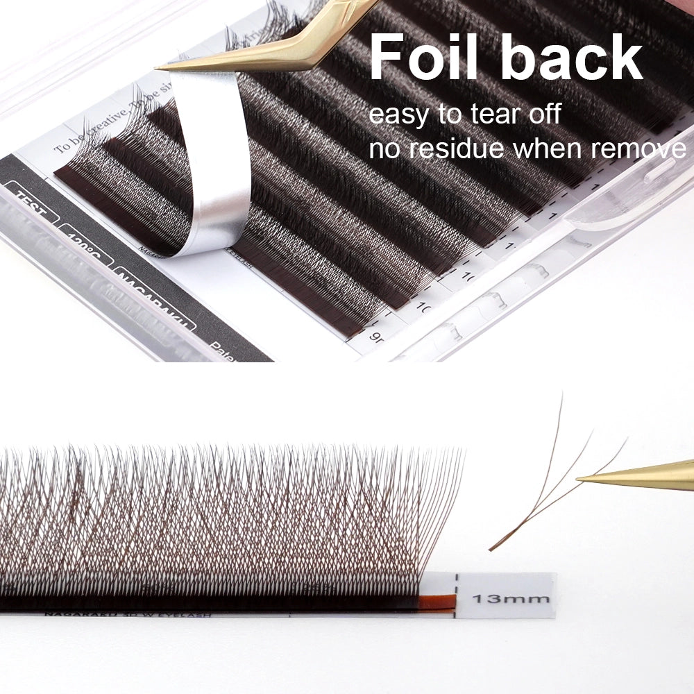 NAGARAKU Brown 3D 4D 5D W Eyelash Extension