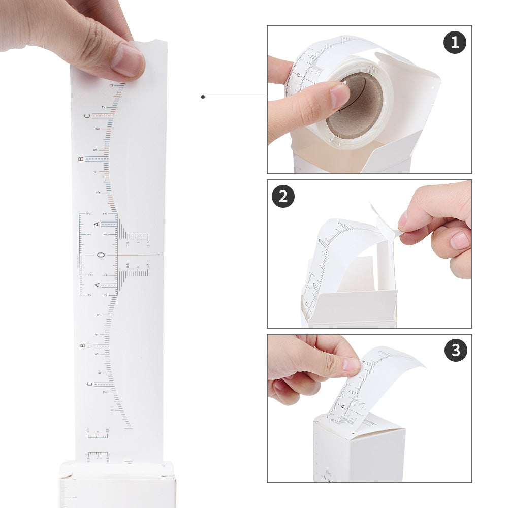 Disposable Eyebrow Ruler Stickers – 50 Pack – product view 2