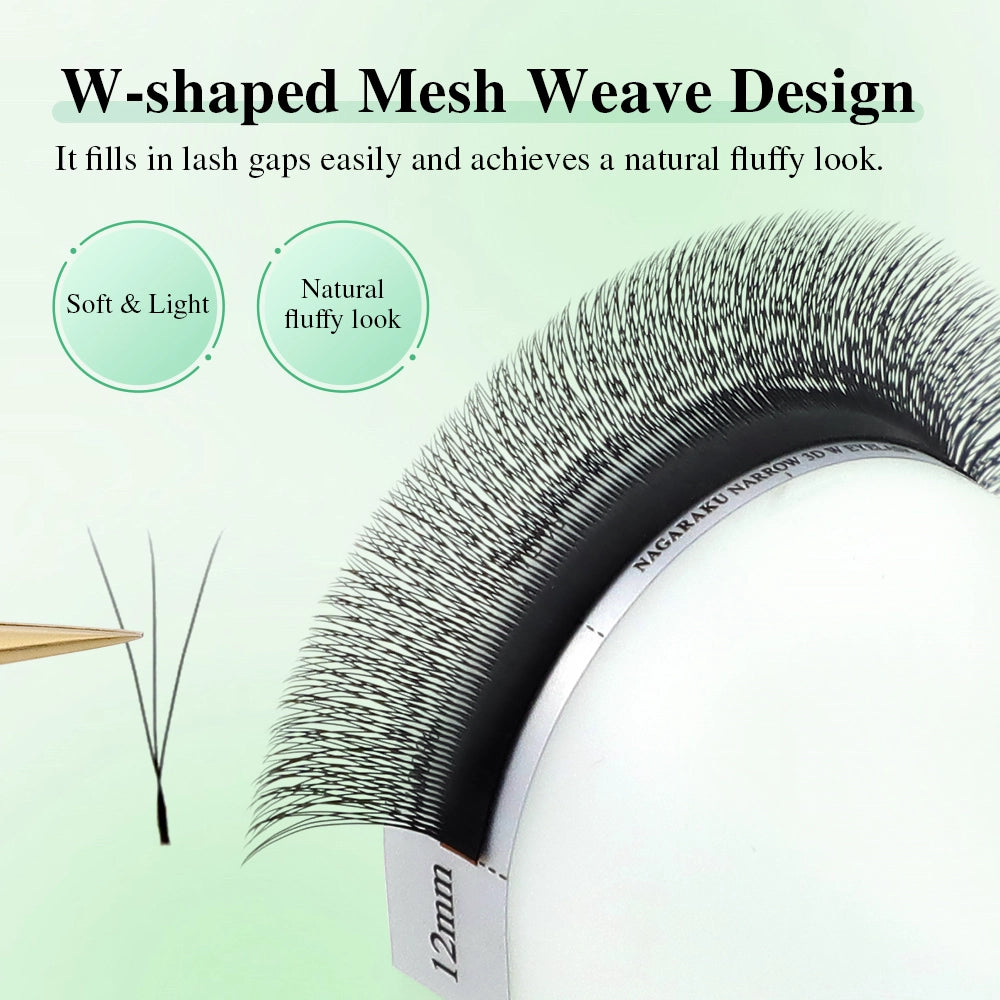 NAGARAKU Narrow 3D/4D/5D W Eyelash Extension