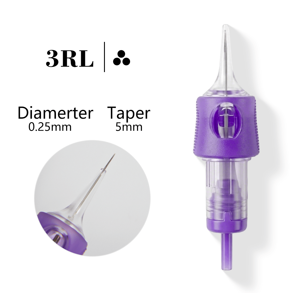 BeautyDIY Violet Precision 3RL 0.25mm PMU cartridge needle