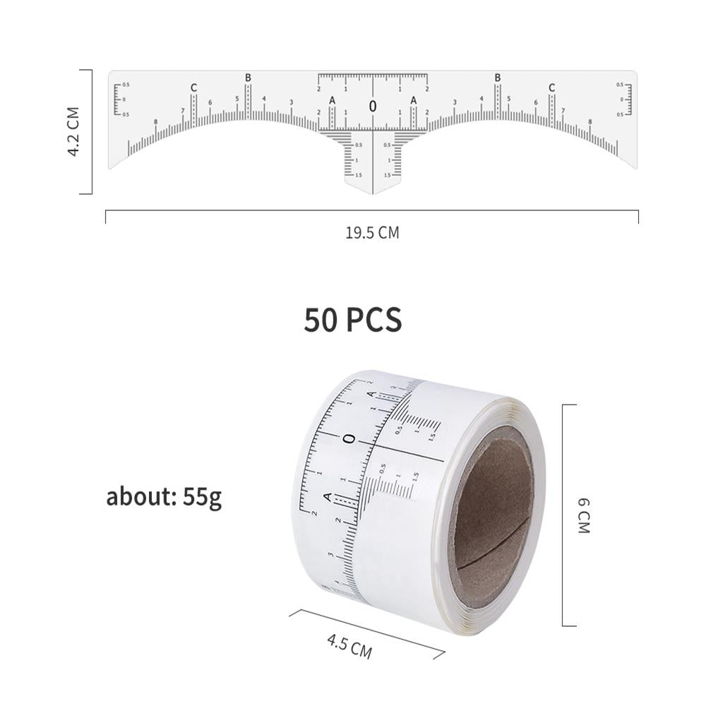 Disposable Eyebrow Ruler Stickers – 50 Pack – product view 3