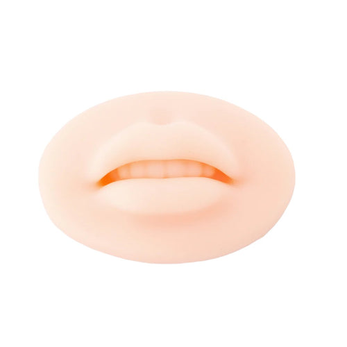 3D silicone lip practice skin in a light tone