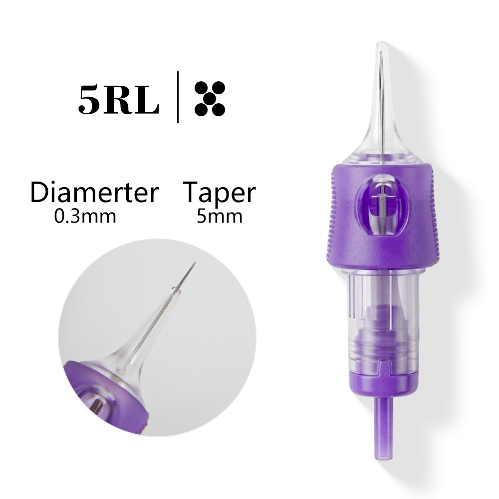 BeautyDIY Violet Precision 5RL 0.30mm PMU cartridge needle