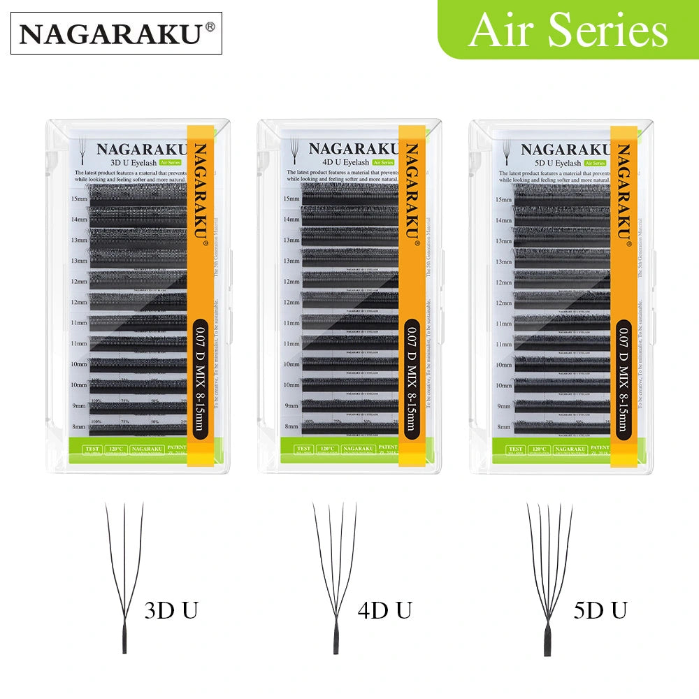 NAGARAKU 3D 4D 5D U-Shaped Eyelash Extension