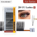 NAGARAKU U-Shaped 2D/3D UU Dark Brown Eyelash Extension