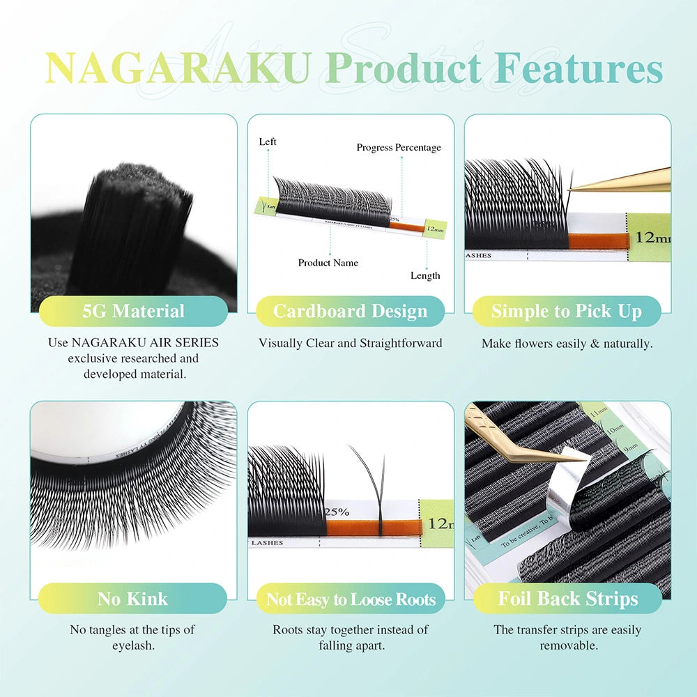 NAGARAKU Air Series Flying 2D YY/3D W Eyelash Extension