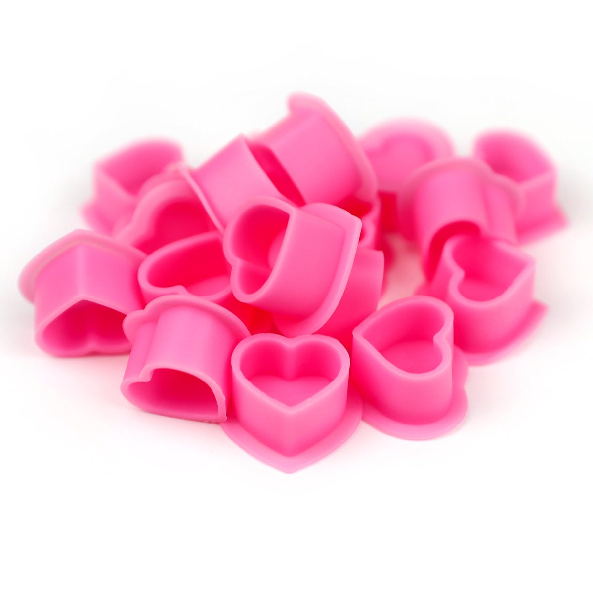 Heart-Shaped Pigment Cups - 100 Pack