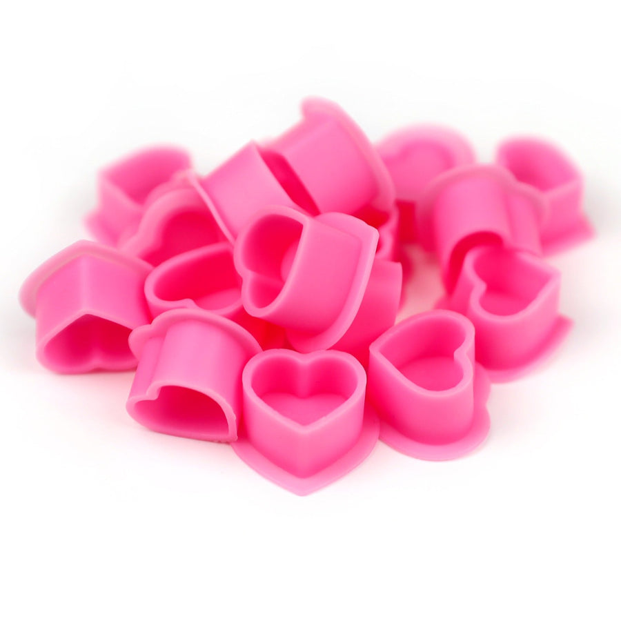 Heart-Shaped Pigment Cups - 100 Pack