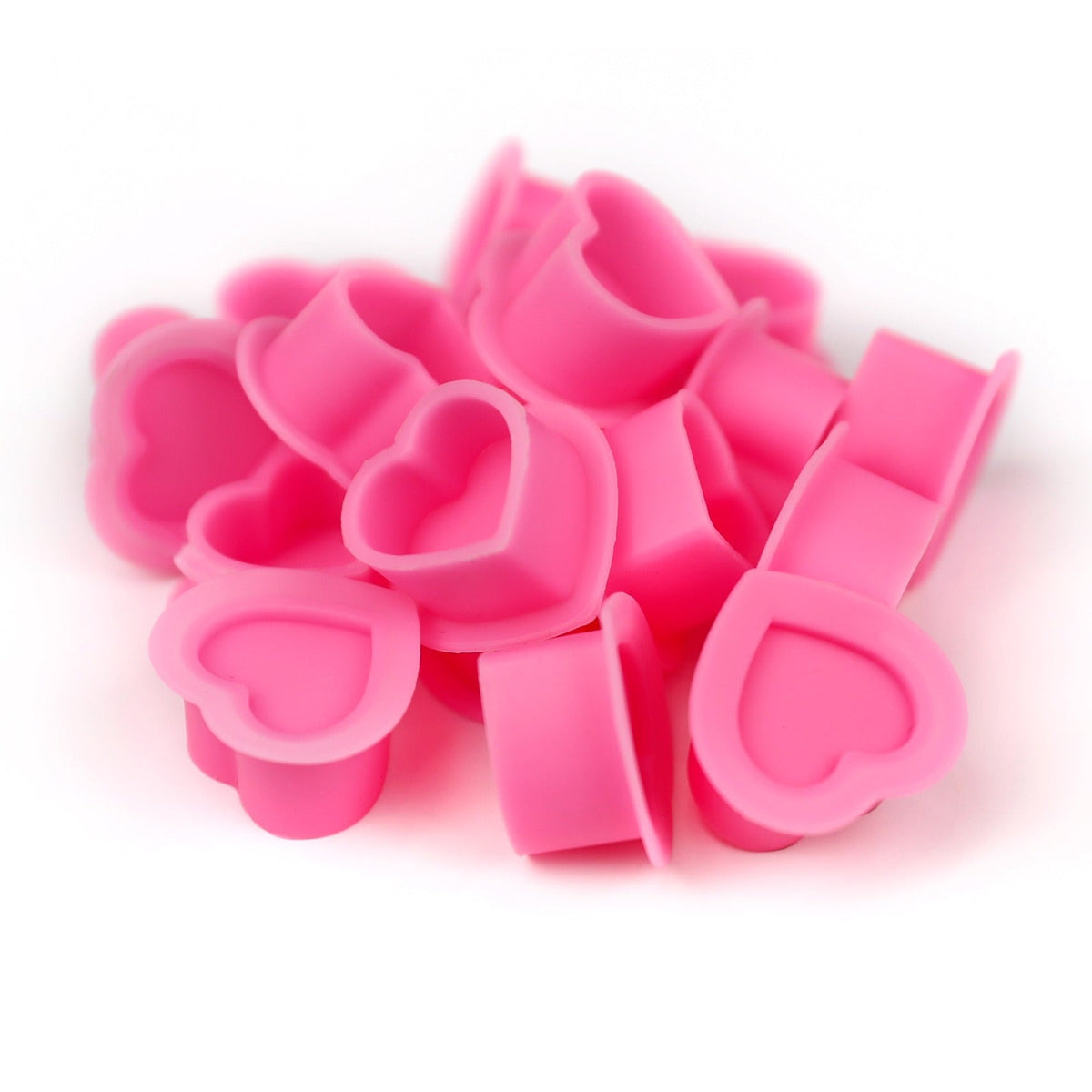 Heart-Shaped Pigment Cups - 100 Pack