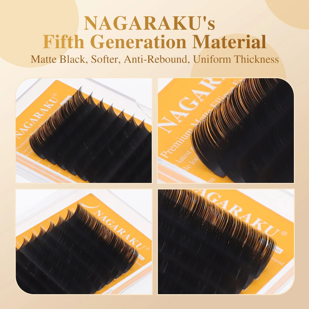 NAGARAKU Air Series Double Tips Ellipse Eyelash Extension
