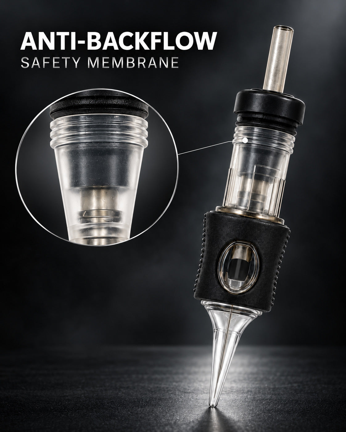 AXIS cartridge anti-backflow safety membrane