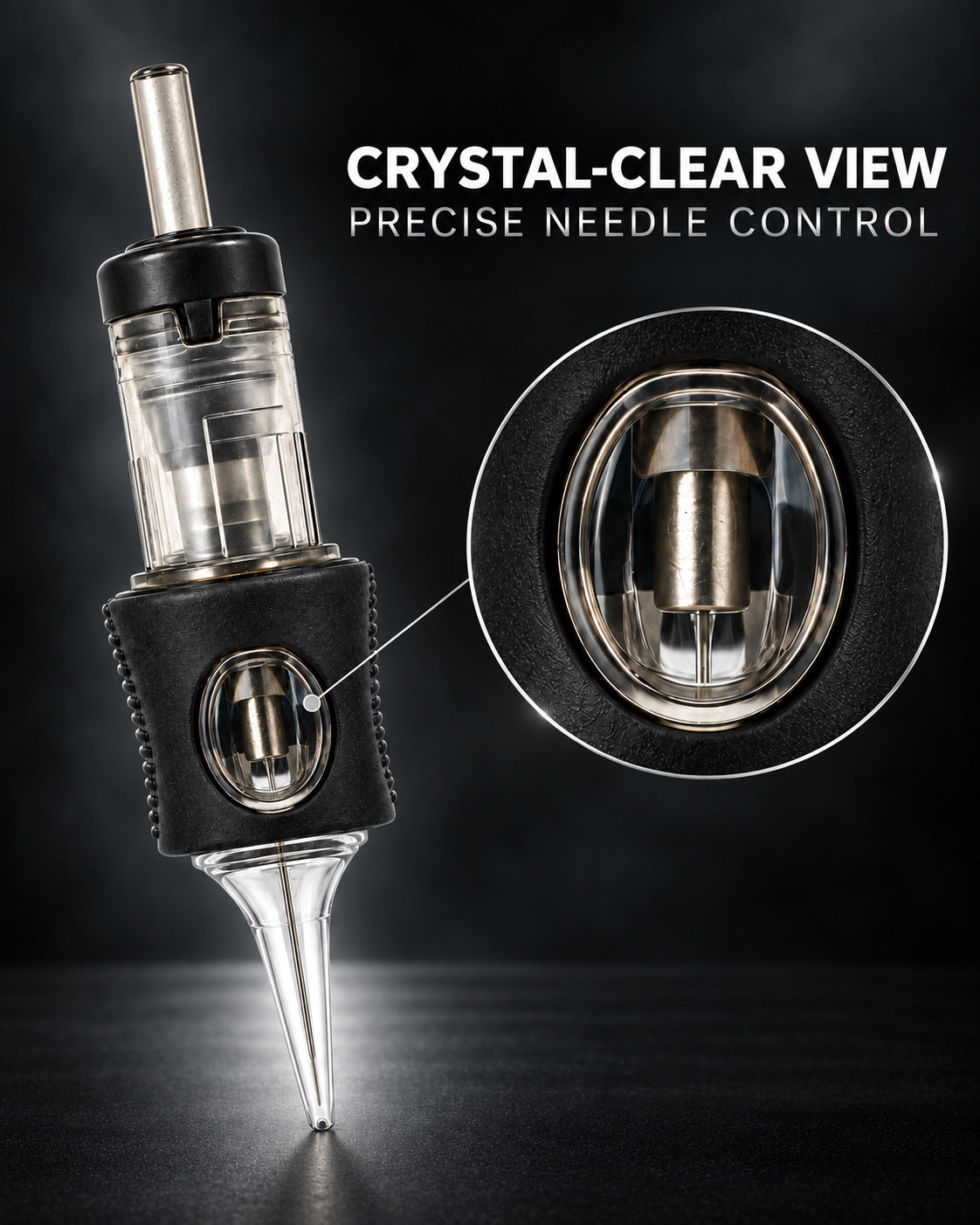 AXIS cartridge clear tip for a clear view of the needle