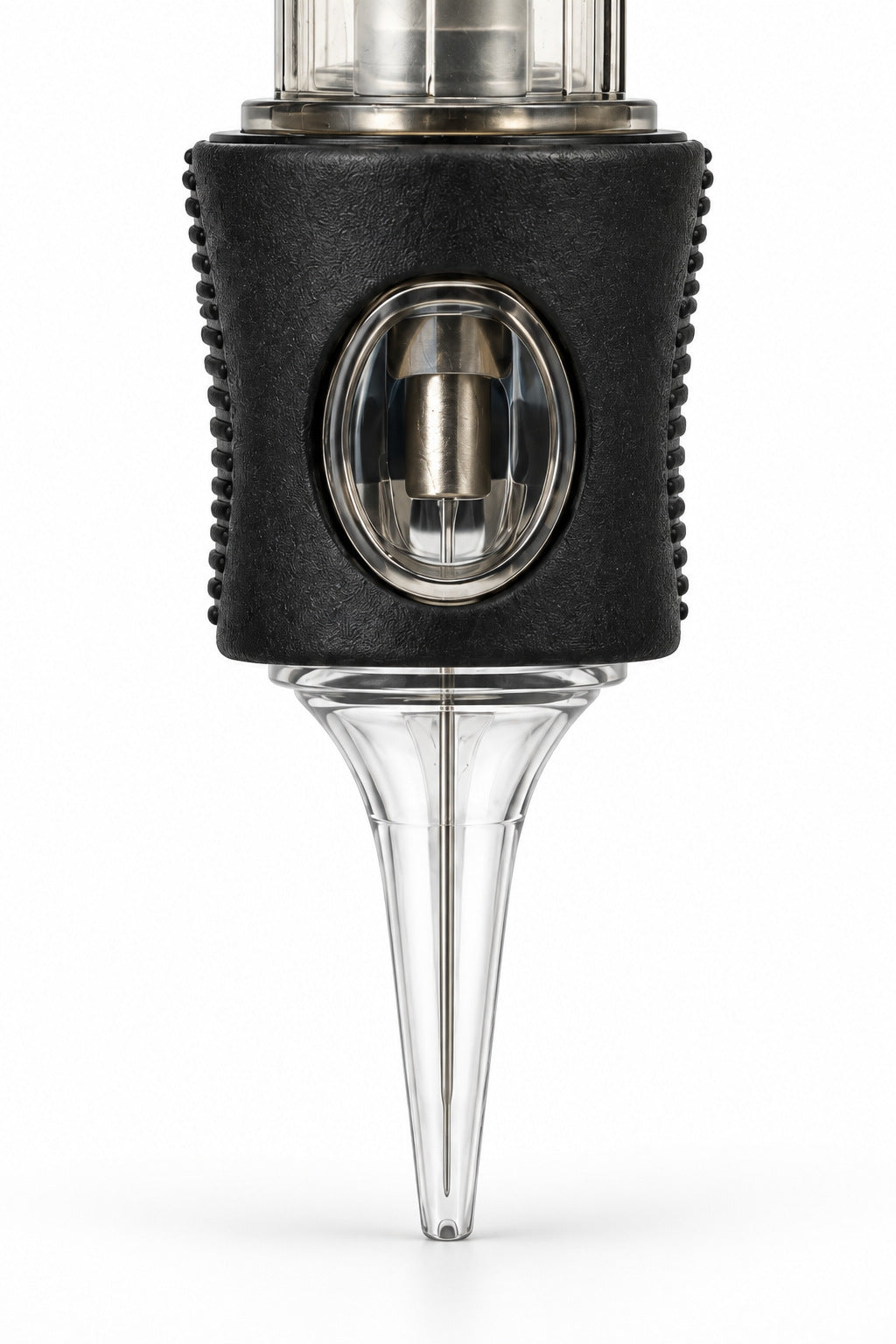 AXIS PMU cartridge close-up of the clear tip and finger ring