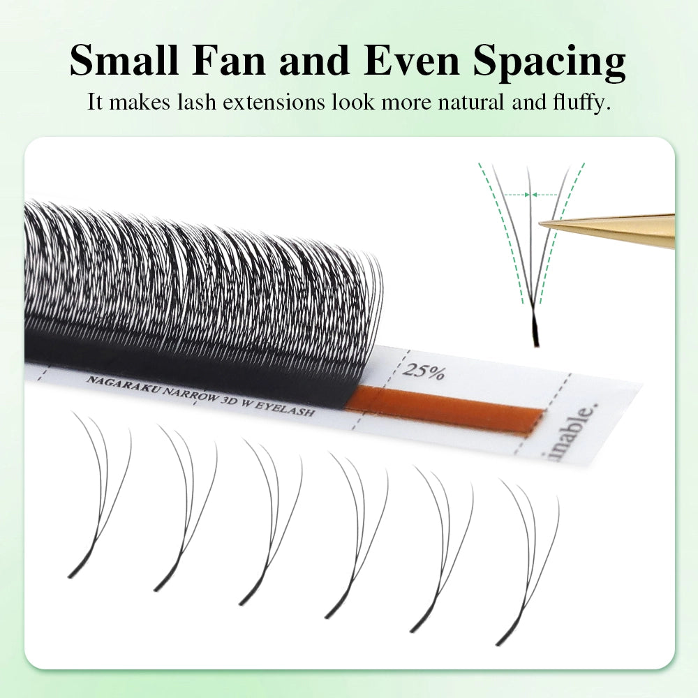 NAGARAKU Narrow 3D/4D/5D W Eyelash Extension