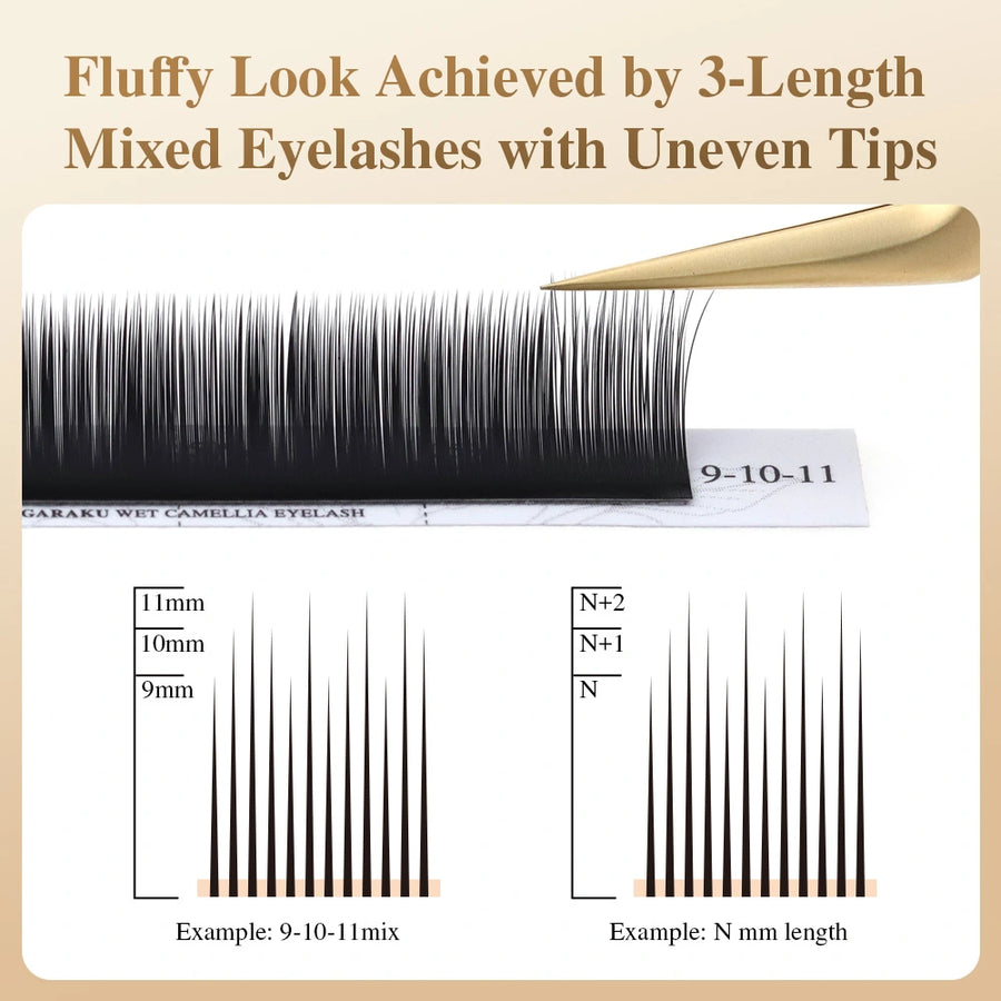 NAGARAKU Wet Camellia Eyelash Extension