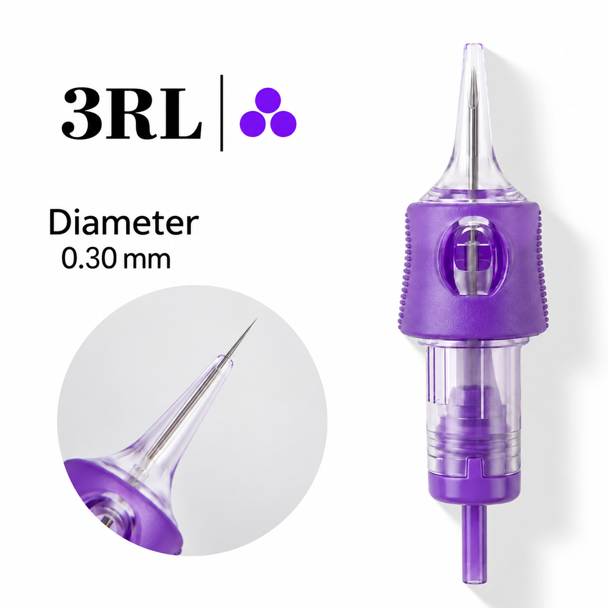 IRIS Liner 3RL 0.30 mm PMU cartridge needle