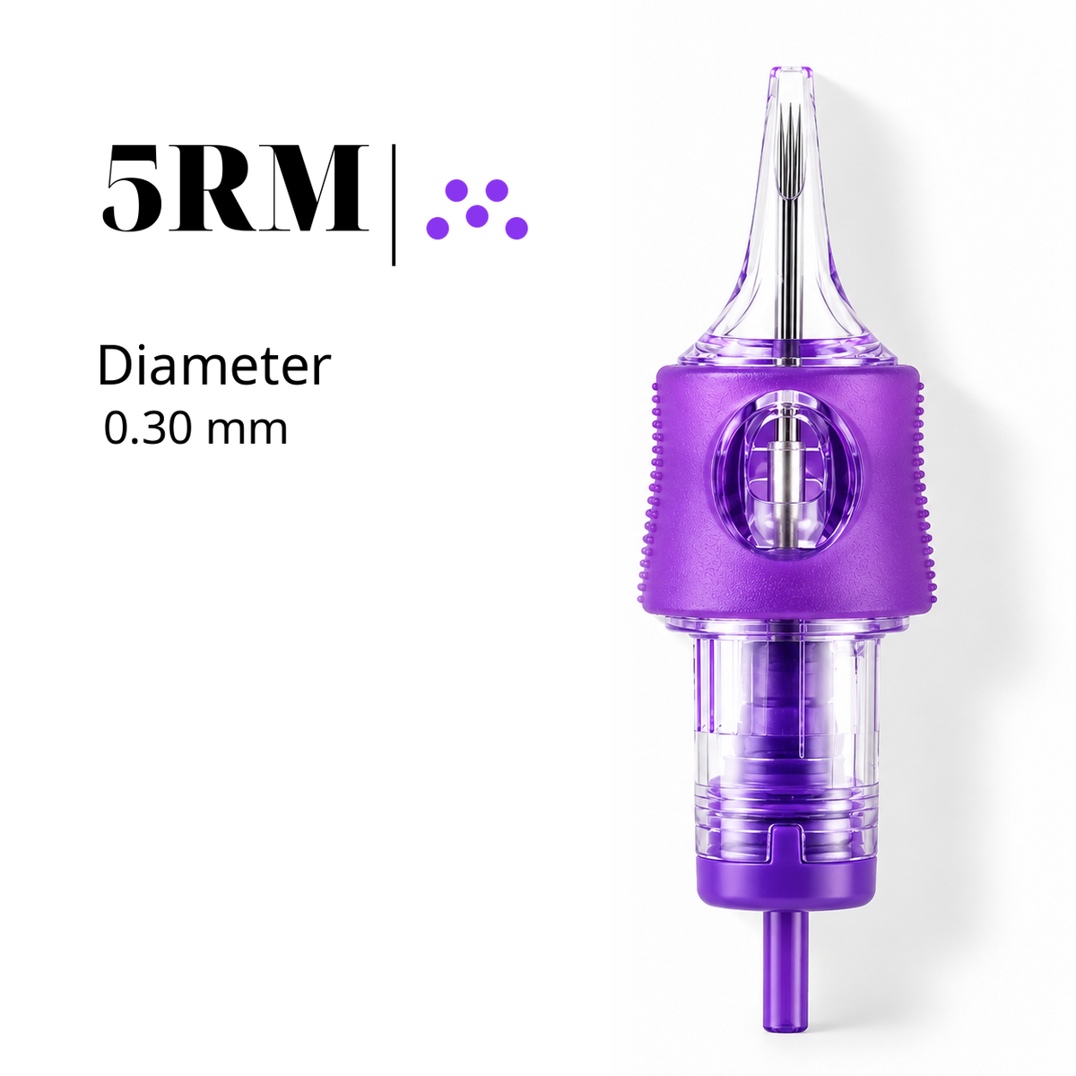 IRIS 5RM round magnum PMU cartridge needle, 0.30 mm