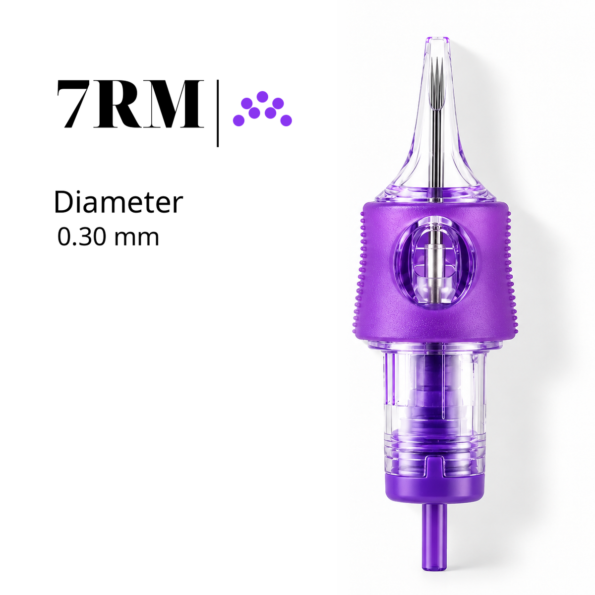IRIS 7RM round magnum PMU cartridge needle, 0.30 mm