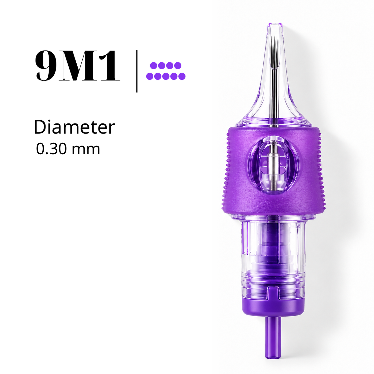IRIS 9M1 magnum PMU cartridge needle, 0.30 mm