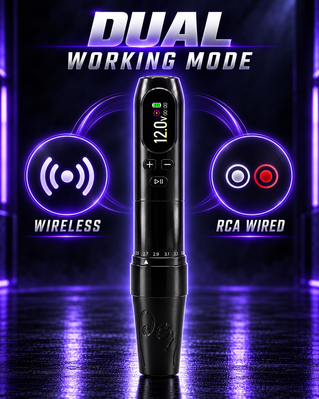 MX-12 Pro dual working mode: wireless or RCA wired